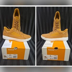 Timberland Men's US 11.5 Or 12 Allston Low Lace Up Sneakers Wheat Nubuck